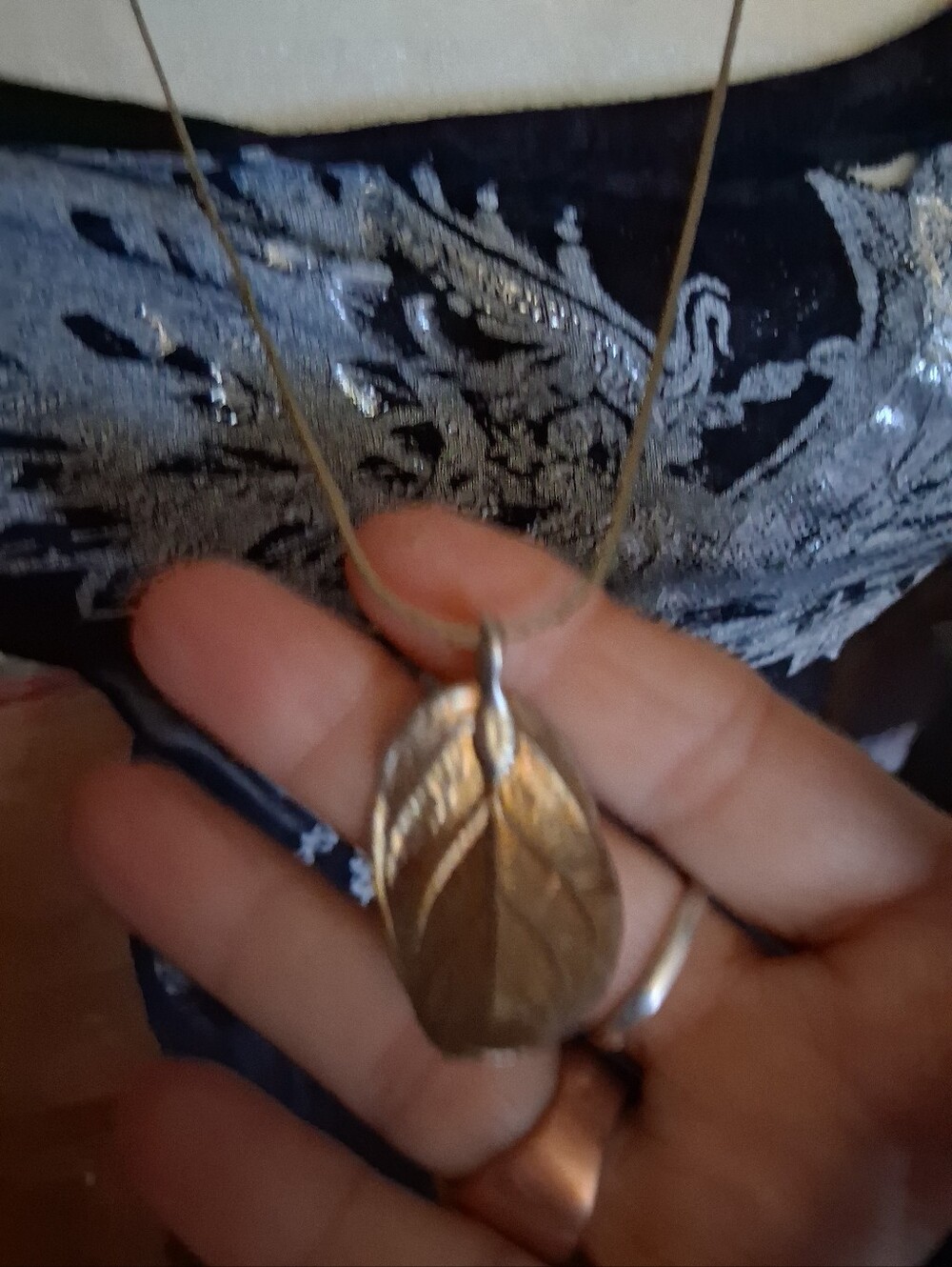 Gold Leaf Pendant Necklace - Women Jewelry